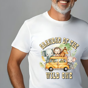 Verjaardags safari dieren papa van de wildebras jo t-shirt