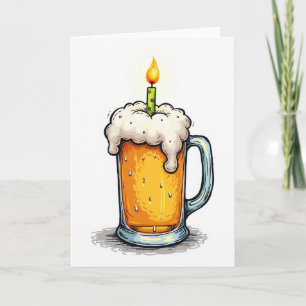 Verjaardags Schuimige Drank Kaart