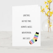 Verjaardags sokken kaart (Gele Bloem)