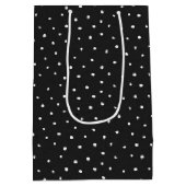 Verjaardags Stick Figure Meisje Op Stippen Medium Cadeauzakje (Achterkant)