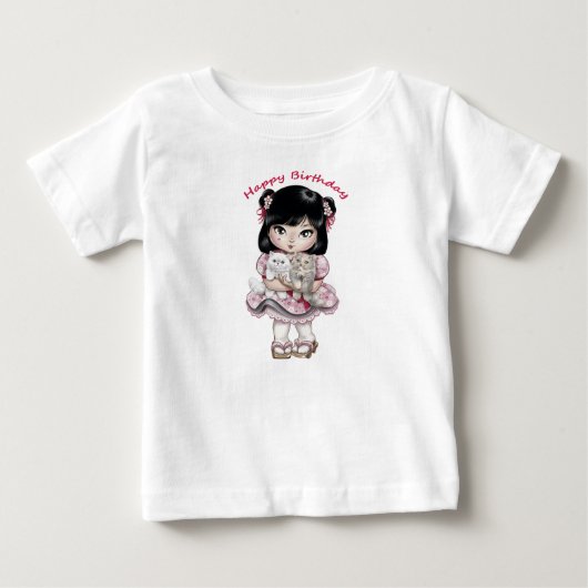 Verjaardags T-shirt Baby Meisjes (Voorkant)