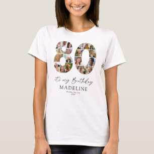 Verjaardags T-Shirt met Foto voor 80e Verjaardag