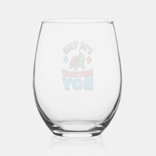 Verjaardags T-shirt Ontwerp met Schildpad Vintage Wijnglas Zonder Voet