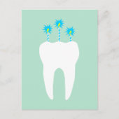 Verjaardags Tand met Kaarsen Uitnodiging Briefkaart (Voorkant)