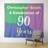 Verjaardags tapestry 90 jaar wandkleed (In Situ (horizontaal))