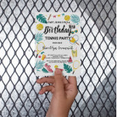 Verjaardags tennisfeest Zomer Splash Briefkaart