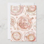 Verjaardags theepartij uitnodiging (Voorkant)