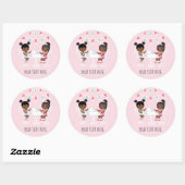 Verjaardags theepartij voor meisjes Shabby-Chic Pe Ronde Sticker (Vel)