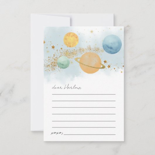 Verjaardags Tijd Capsule Kaart Buitenruimte (Voorkant)