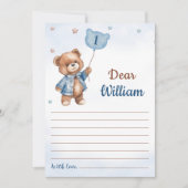 Verjaardags Tijdcapsule Berichtkaart van Blauwe Be Kaart (Voorkant)