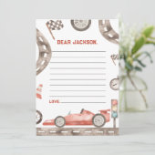 Verjaardags Tijdcapsule Briefkaart voor Raceauto (Staand voorkant)