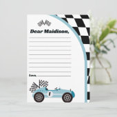 Verjaardags Tijdcapsule Briefkaart voor Raceauto (Staand voorkant)