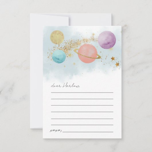 Verjaardags Tijdcapsulekaart van de Buitenruimte Kaart (Voorkant)