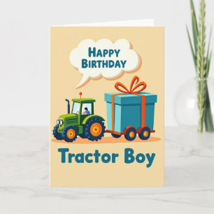 Verjaardags Tractor Kaart met Vrolijke Boodschap