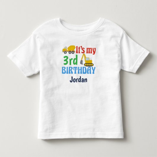 Verjaardags Tractor T-Shirt (Voorkant)