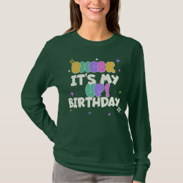 VERJAARDAGS TRUI VOOR VROUWEN MET LANGE MOUW T-SHI T-SHIRT