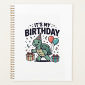 Verjaardags Turtle-feest Vectorontwerp_1 Planner (Voorkant)
