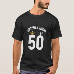 Verjaardags Twins 50e 50 jaar oud broer zuster TW T-shirt