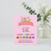 Verjaardags uitnodigingskaart kaart (Staand voorkant)