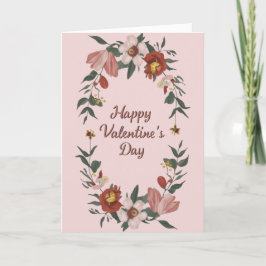 Verjaardags Valentijnskaart met bloemen Feestdagen Kaart