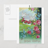 Verjaardags Vintage Ansichtkaart Briefkaart (Voorkant / Achterkant)