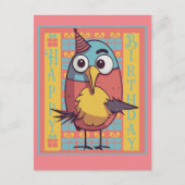Verjaardags Vogel Ansichtkaart Briefkaart (Voorkant)