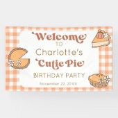 Verjaardags Welkom Banner Cutie Pie Pompoen (Horizontaal)