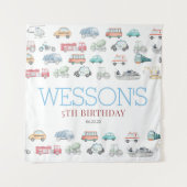 Verjaardags Welkom Bord Vervoer Wandkleed (Voorkant)