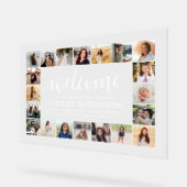 Verjaardags Welkom Script 20 Foto Collage Feest Acryl Bord (Hoek)