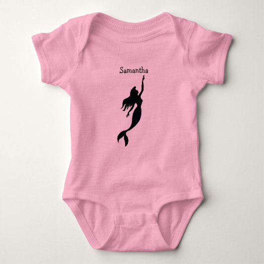 Verjaardags Zeemeermin Feestje Baby Bodysuit (Voorkant)