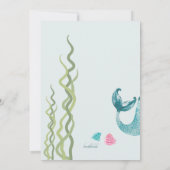 Verjaardags Zeemeermin Uitnodigingen (Achterkant)