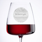 Verjaardags zilveren glitter deze drink behoort to ronde sticker