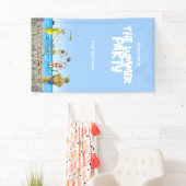 Verjaardags Zomer Strandfeest Spandoek (Insitu)