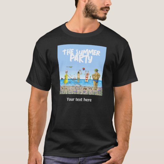 Verjaardags Zomer Strandfeest T-shirt (Voorkant)