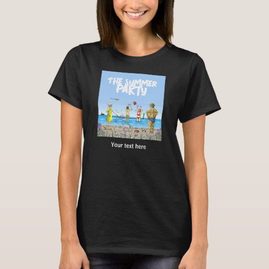 Verjaardags Zomer Strandfeest T-shirt (Voorkant)