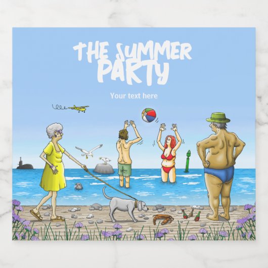 Verjaardags Zomerfeest Bier Etiket (Enkel label)