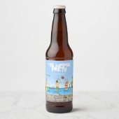 Verjaardags Zomerfeest Bier Etiket (Voorkant)