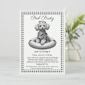 Verjaardags Zwembadfeest Uitnodiging Puppy Splash (Staand voorkant)