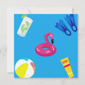 Verjaardags zwemborrel voor honden kaart (Achterkant)