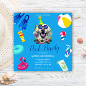 Verjaardags zwemborrel voor honden kaart