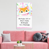 Verjaardagsaandenken voor kittens canvas afdruk (Insitu (Woonkamer))
