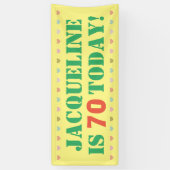 Verjaardagsaankondiging 70ste verjaardag spandoek (Verticaal)