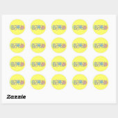 Verjaardagsaankondiging Envelopezegels Ronde Sticker (Vel)