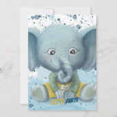 verjaardagsaankondiging kleine olifantenjongen aankondiging (Achterkant)