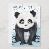 verjaardagsaankondiging kleine panda-jongen aankondiging (Achterkant)