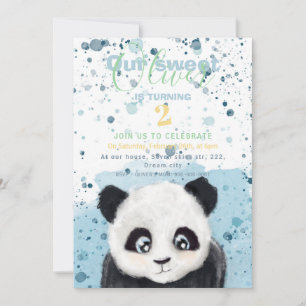 verjaardagsaankondiging kleine panda-jongen aankondiging
