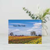 Verjaardagsaankondiging plat save the date kaart (Staand voorkant)