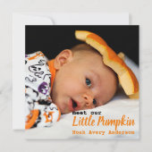 Verjaardagsaankondiging Thanksgiving-foto Kaart (Voorkant)