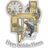 Verjaardagsaanpassing sticker met letter H (Voorkant)