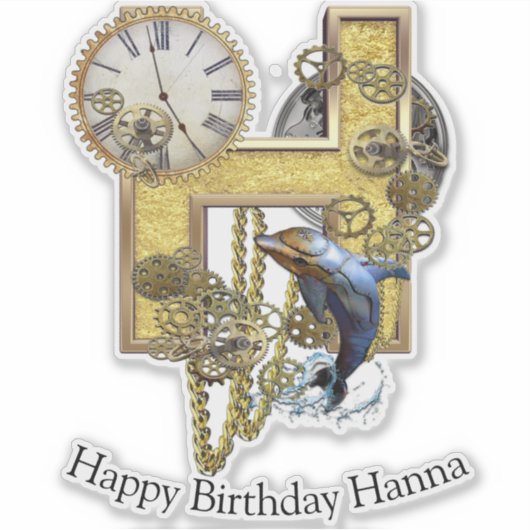 Verjaardagsaanpassing sticker met letter H (Voorkant)